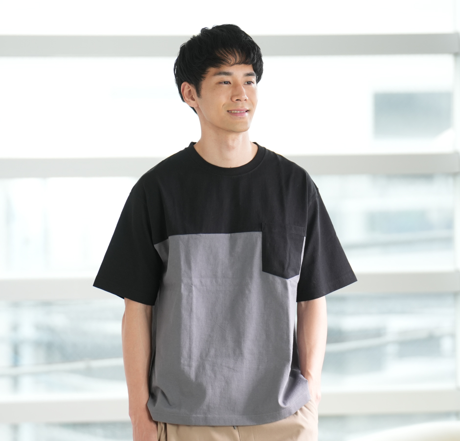 綿100% BIG Tシャツ（切替）