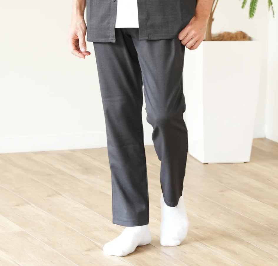 ストレッチパンツ リネンライク
