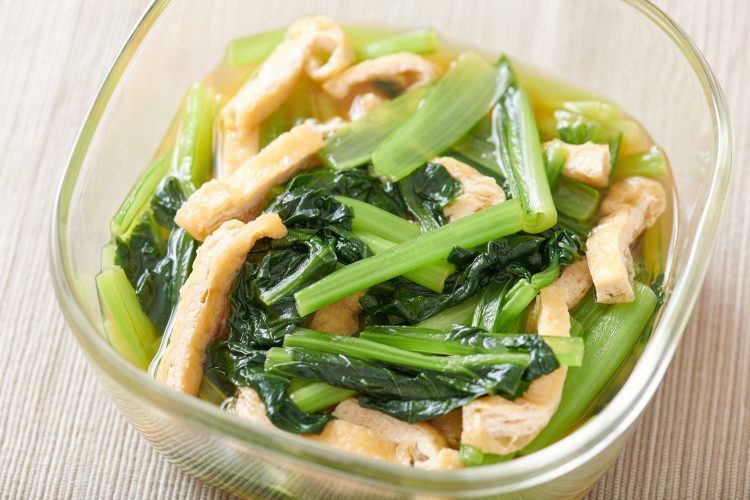 小松菜と油揚げの煮浸し