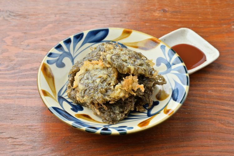 天ぷらにしたもずく