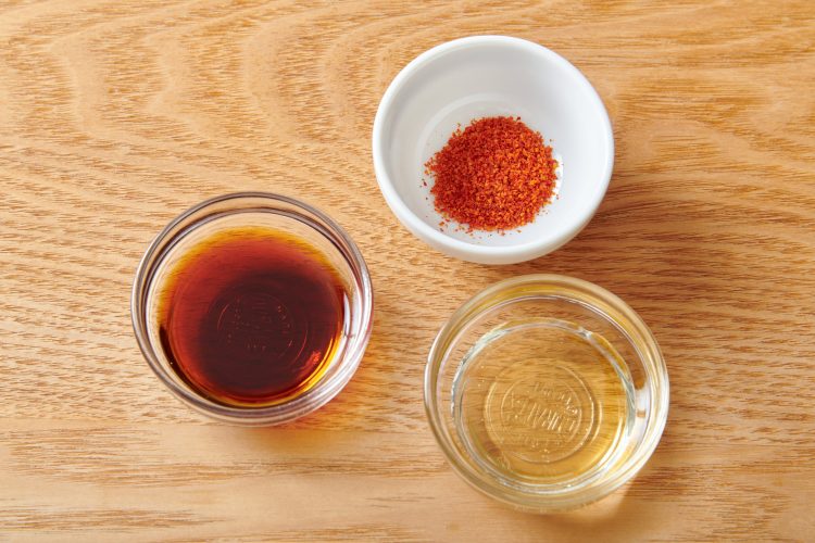 醤油＋ハチミツ＋一味唐辛子