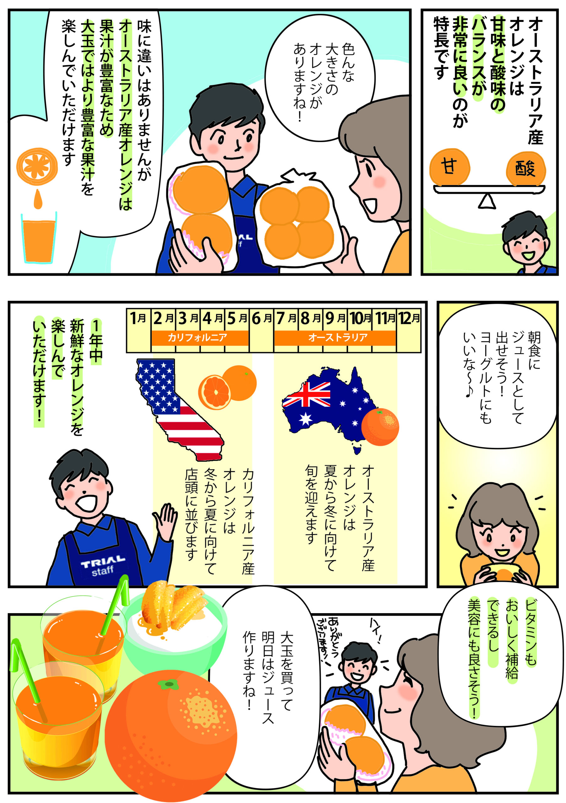 果汁たっぷりで甘味と酸味のバランスが絶妙!オーストラリア産オレンジ②