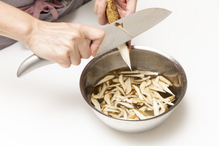 ゴボウのささがき