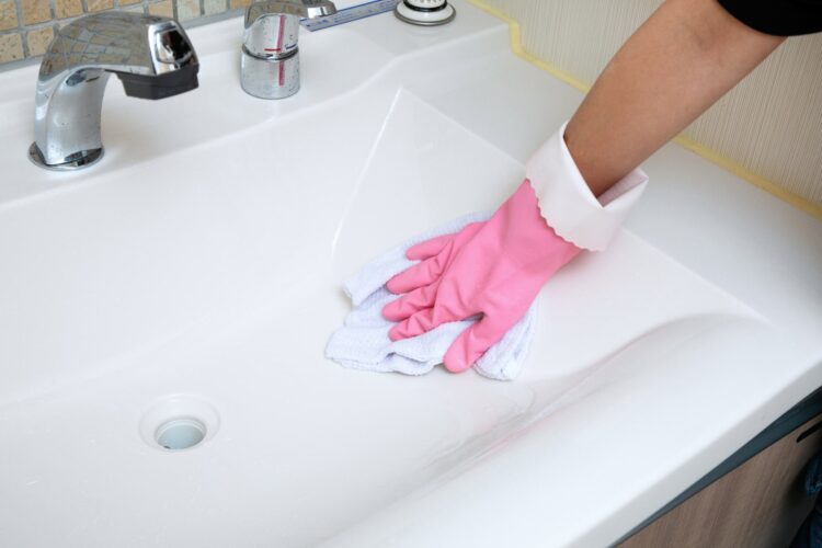 水気を拭き取る