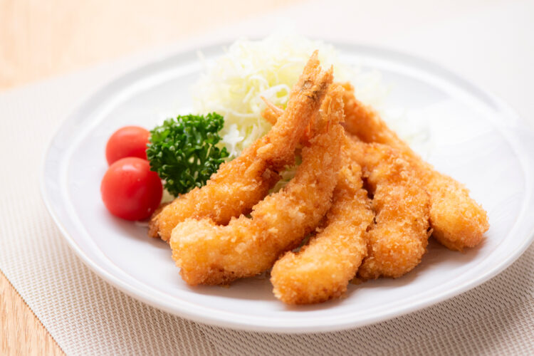 身がまっすぐなエビフライ