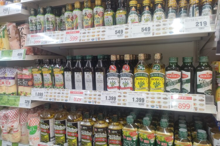 オリーブオイル売り場