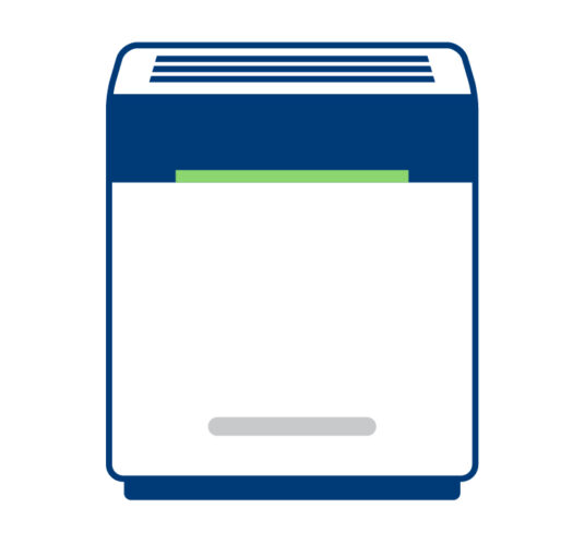 ハイブリッド式加湿器（温風気化式）