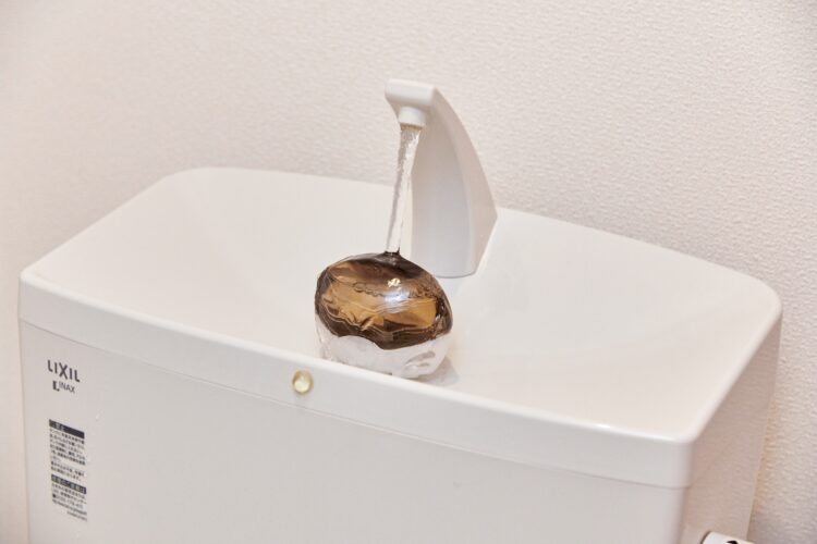 手洗い付きタンクの上に置く洗浄剤