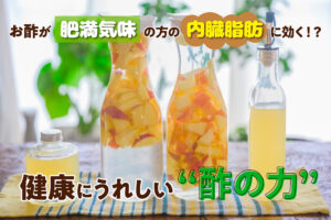 お酢が肥満気味の方の内臓脂肪に効く！？健康にうれしい“酢の力”