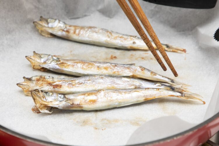 フライパンでししゃもを焼く方法