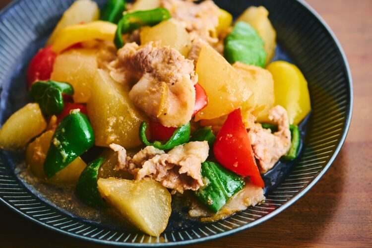 豚肉と梨の甘辛炒め