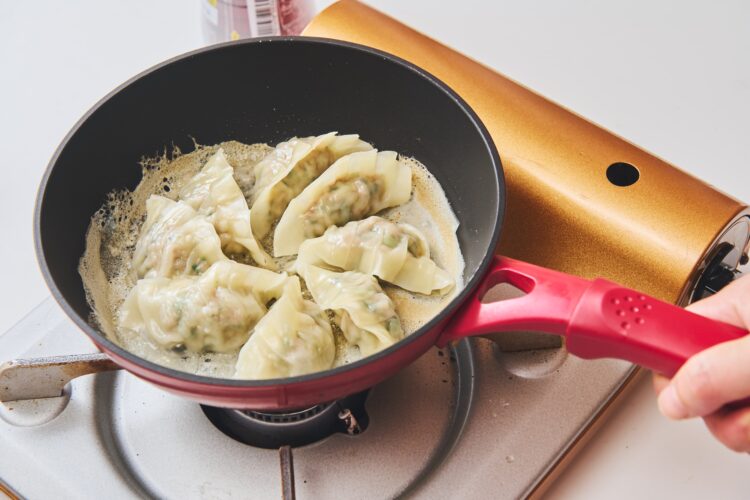 羽根をパリッと仕上げる