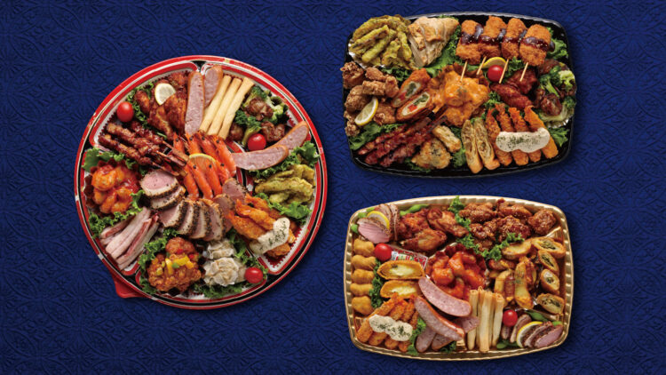 写真左：「バラエティオードブル華（はな）」上：「バラエティオードブル楓樹（ふうじゅ）」下：「バラエティオードブル南天（なんてん）」