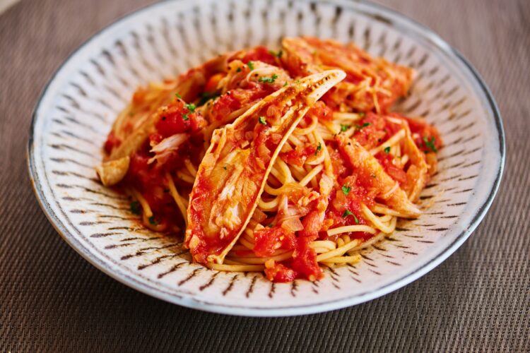 カニのトマトパスタ