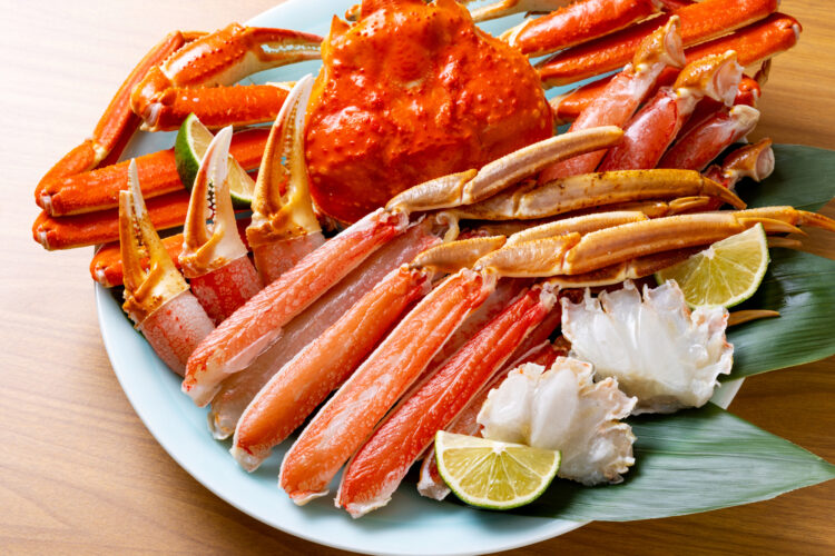 さばいたカニの図