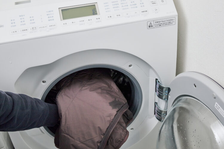 ダウンを乾燥にかける図