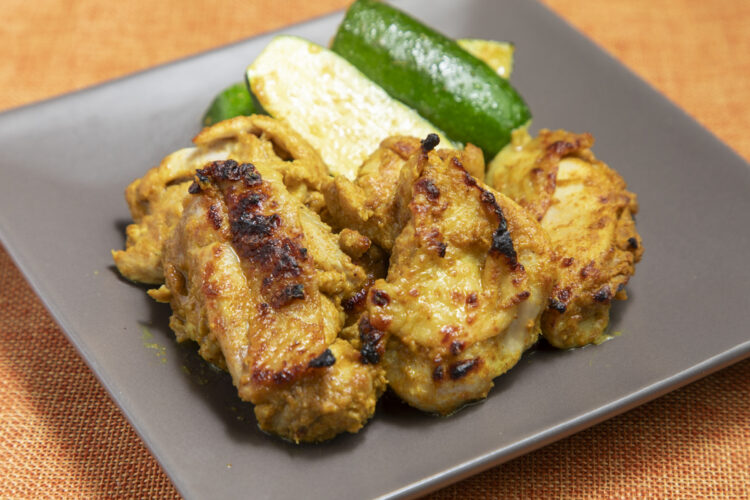 タンドリー風チキンとズッキーニのグリル