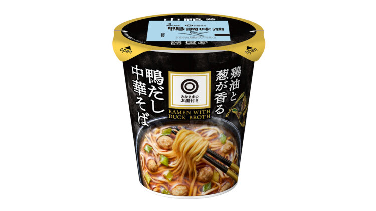 〈みなさまのお墨付き / 支持率90.8％〉鶏油と葱が香る　鴨だし中華そば 1食 本体価格198円（税込213円）