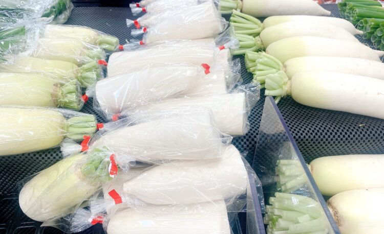 大根の店舗陳列