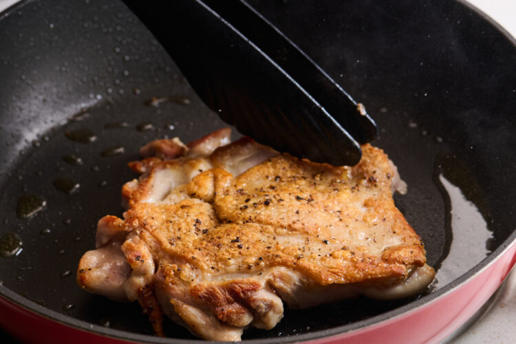 弱めの中火でじっくり焼く写真