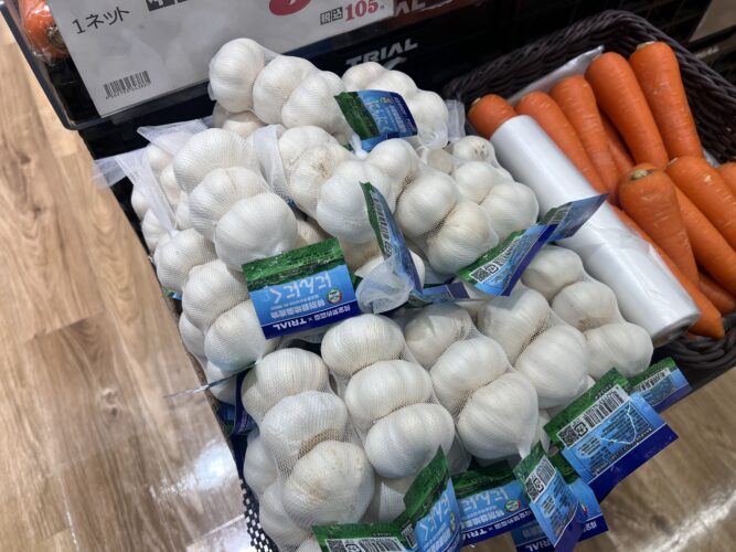 ニンニク売り場