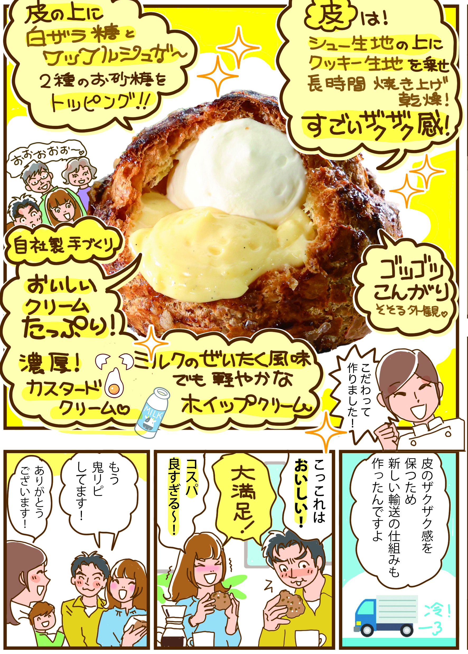 惣菜カスタード&ホイップシュー 漫画1ページ目