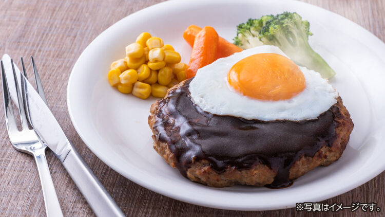 でっかくて旨い直火焼ハンバーグ 調理イメージ