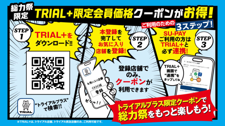 総力祭　トライアルプラス会員価格クーポン